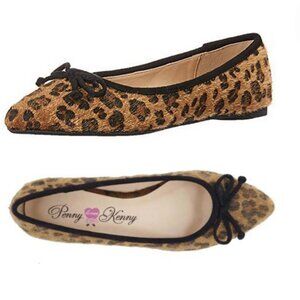 NWOT Penny Loves Kenny Leopard Print Women's Nip Ballet Flat, size 7
